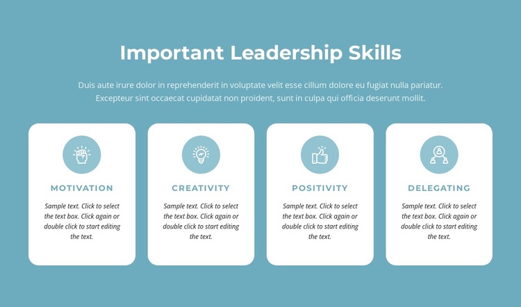 Important leadership skills Template
