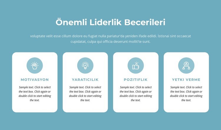 Önemli liderlik becerileri HTML5 Şablonu