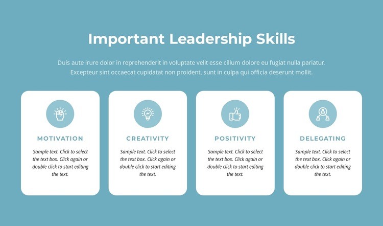 Important leadership skills Web Page Design