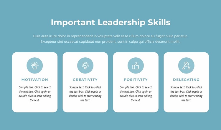 Important leadership skills Website Builder Templates