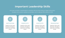 Important Leadership Skills - Wireframes Mockup