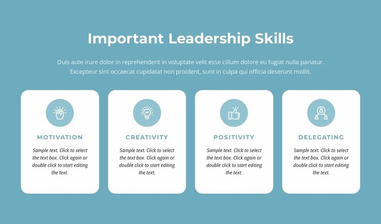 Important leadership skills Wix Template Alternative