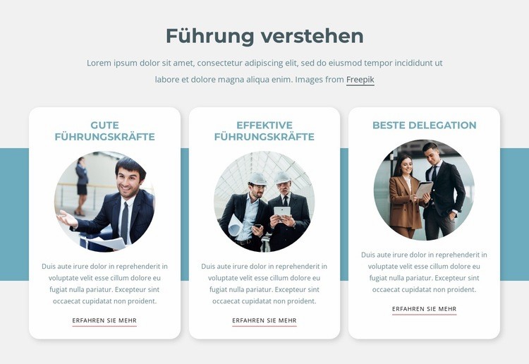 Führungskräfte denken über den Tellerrand hinaus HTML Website Builder