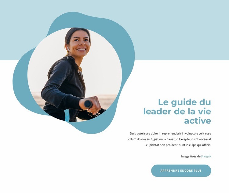 Guide de vie active Maquette de site Web