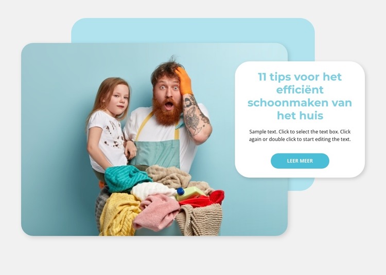 Tips voor het schoonmaken van het huis HTML-sjabloon