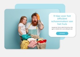 Website-Mockupgenerator Voor Tips Voor Het Schoonmaken Van Het Huis