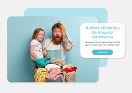 Design De Página HTML Para Dicas De Limpeza Da Casa