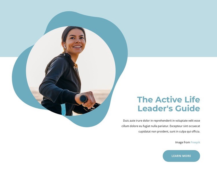 Aktivt liv guide Html webbplatsbyggare