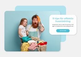 HTML-Sidadesign För Tips För Att Städa Huset