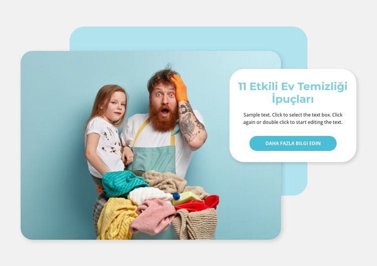 Ev temizliği ipuçları HTML Şablonu