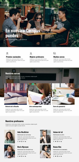 Educación Personal En El Campus - Maqueta De Sitio Web Profesional