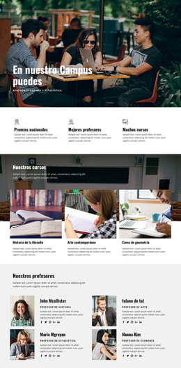 Educación Personal En El Campus - Plantilla De Página Web