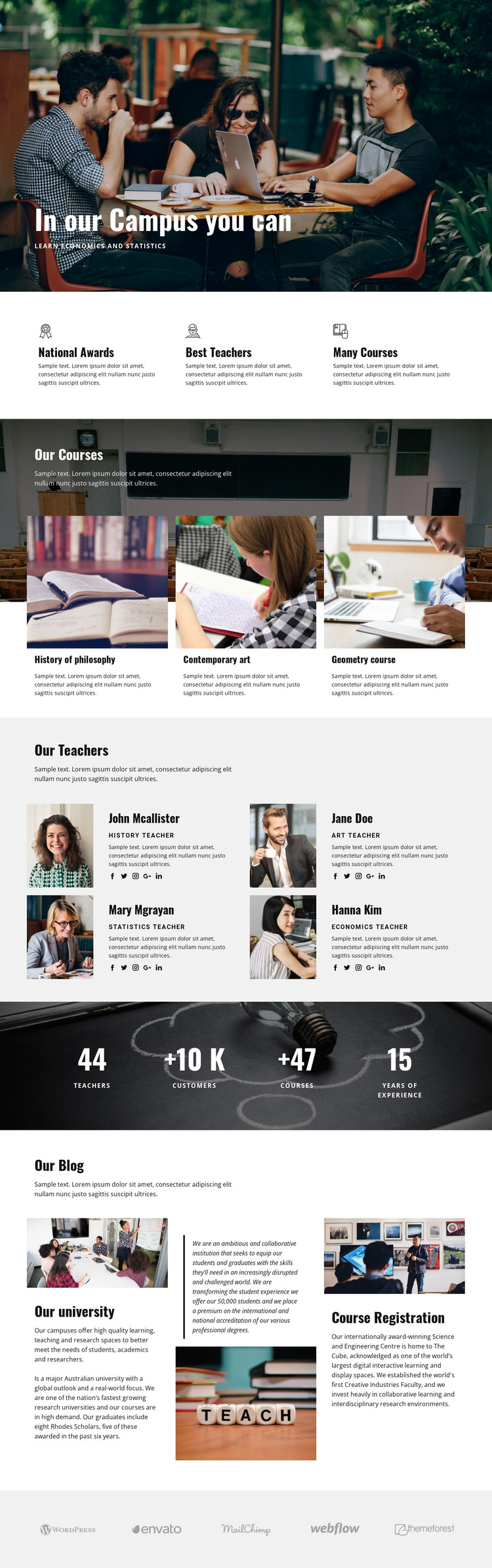 Personal campus education  HTML5 Template
