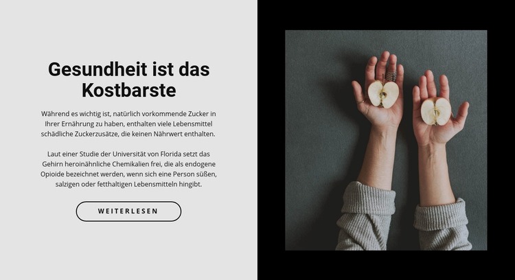 Gesundes Essen in unserem Cafe Website Builder-Vorlagen