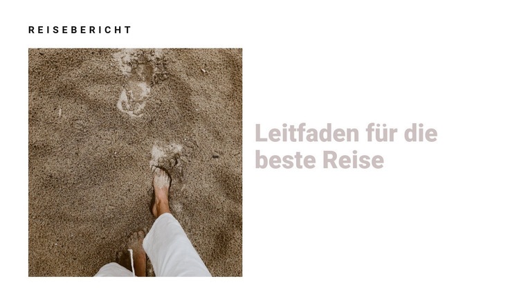 Leitfaden für die beste Reise Website-Modell