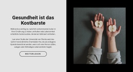 Gesundes Essen In Unserem Cafe – Fertiges Website-Design