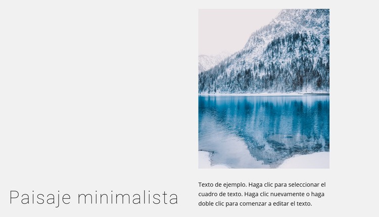 Paisaje de lago de invierno Tema de WordPress