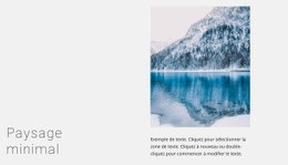 Paysage De Lac D'Hiver : Modèle De Site Web Simple