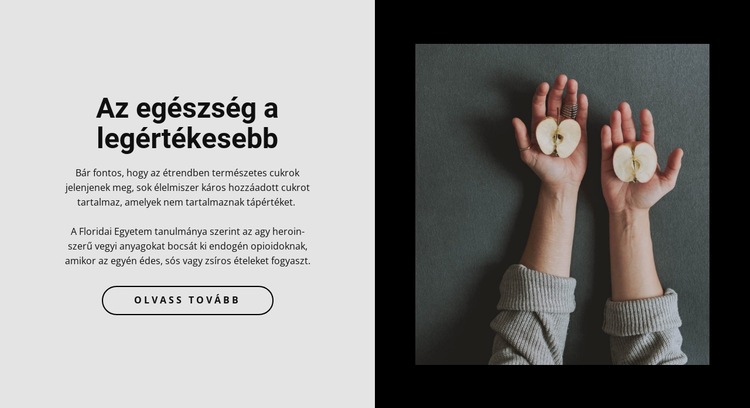 Egészséges ételek a kávézónkban CSS sablon