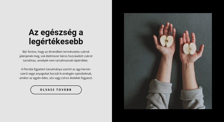 Egészséges ételek a kávézónkban HTML Sablon