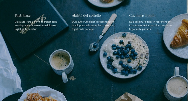 Il nostro menù del ristorante Mockup del sito web