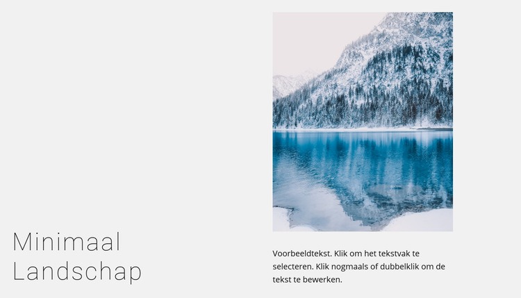 Lake winterlandschap HTML-sjabloon