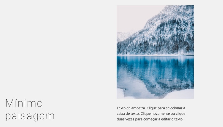 Paisagem do lago de inverno Modelo HTML5