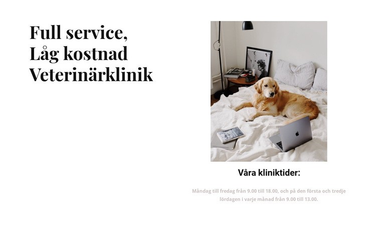 Veterinärklinik med full service Hemsidedesign