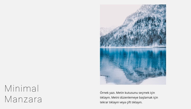 Kış göl manzarası HTML Şablonu