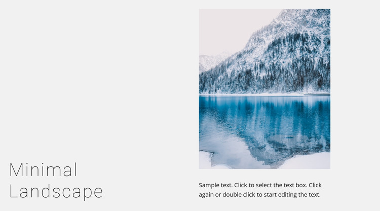 Winter lake landscape WordPress Theme