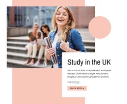 Study In The UK - Customizable Professional Web Page Design