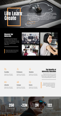 Website Layout For Discover Highs Of Education