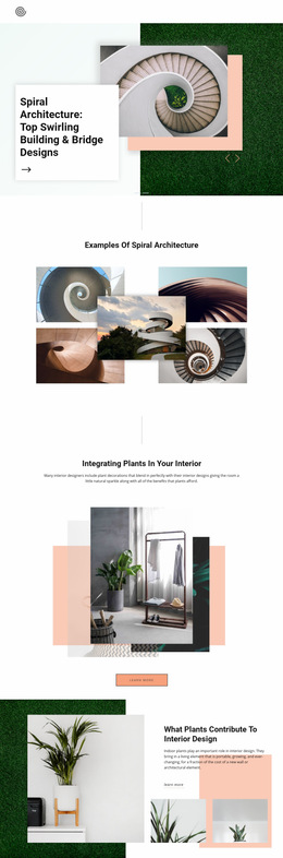 Spiral Architecture Web Page Designs