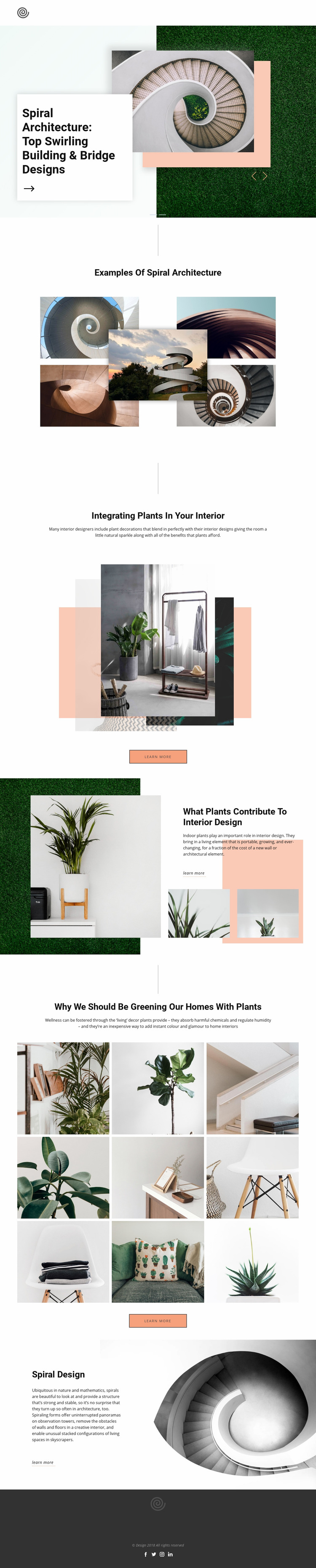 Spiral Architecture Website Template