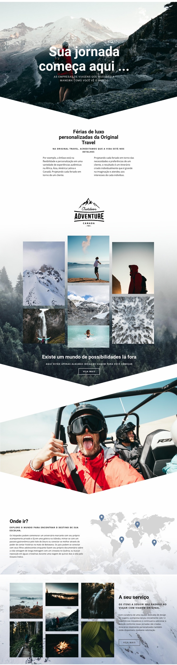 Viagem de férias original Landing Page