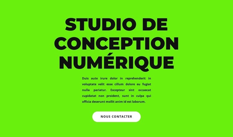 Grand titre et texte Maquette de site Web