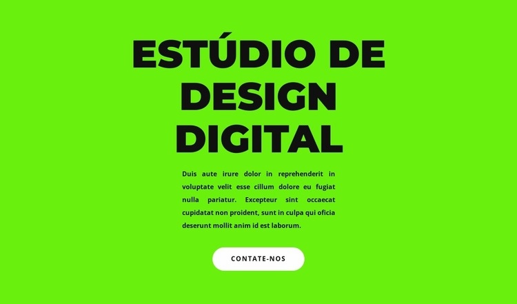 Título e texto grandes Design do site