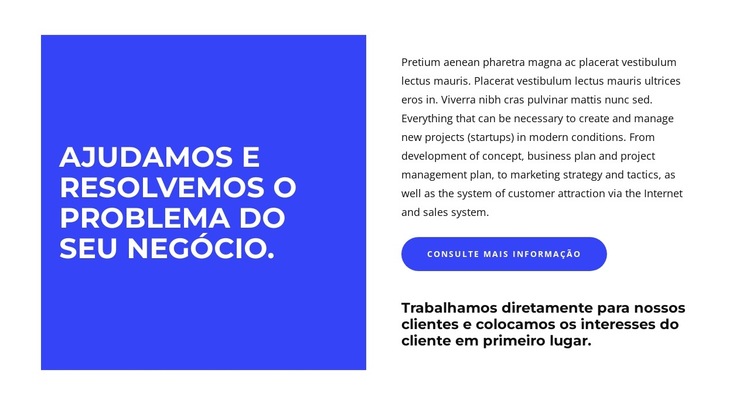 Ajude a organizar tudo Modelo de site