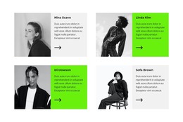 Four Parts Of The Team WordPress Theme