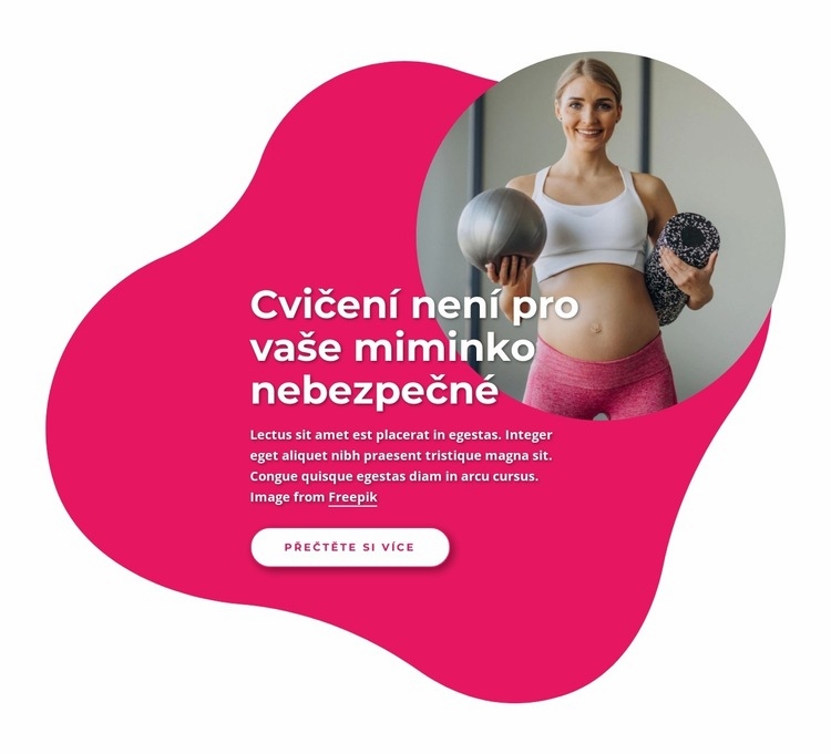 Cvičení v těhotenství Šablona CSS