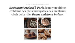 Galerie Avec Plats Modèle HTML CSS Simple