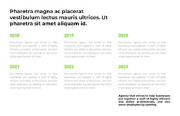 Premium HTML5 Template For Chronology Of Events