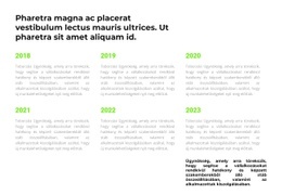 Az Események Kronológiája Weboldal Sablon