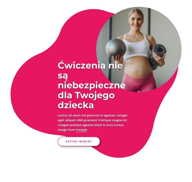 Ćwicz w ciąży Szablony do tworzenia witryn internetowych
