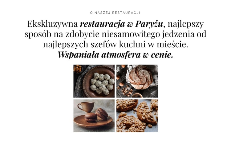 Galeria z daniami Szablon witryny sieci Web