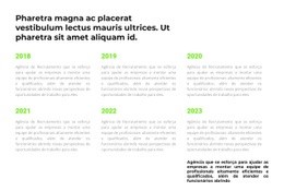 Página De Destino Mais Criativa Para Cronologia Dos Eventos