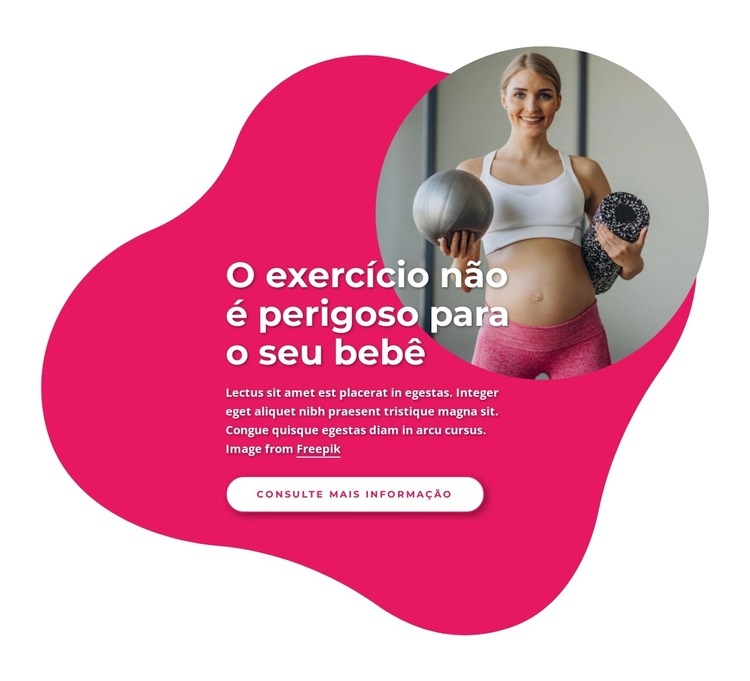 Exercício na gravidez Landing Page