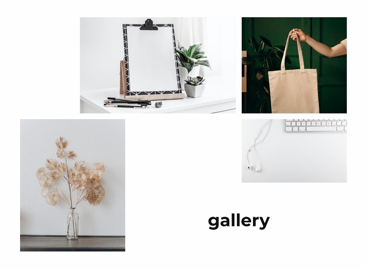 Gallery asymmetric Website Mockup