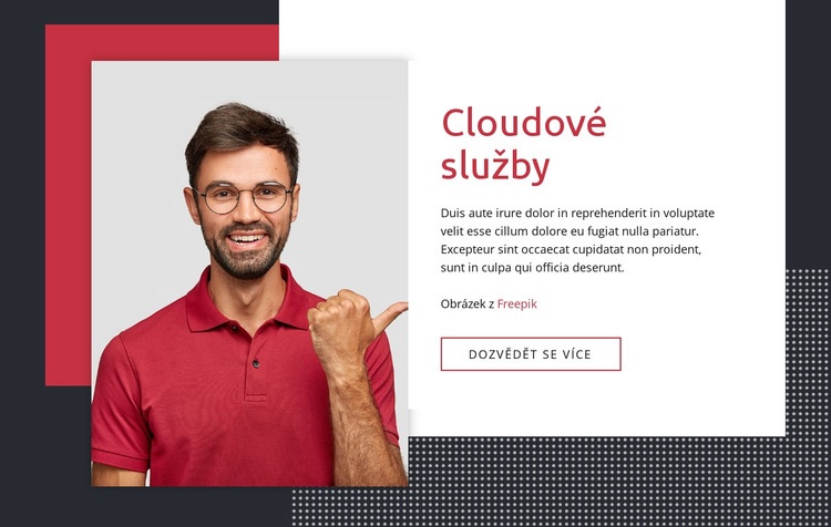 Cloudové služby Šablona HTML