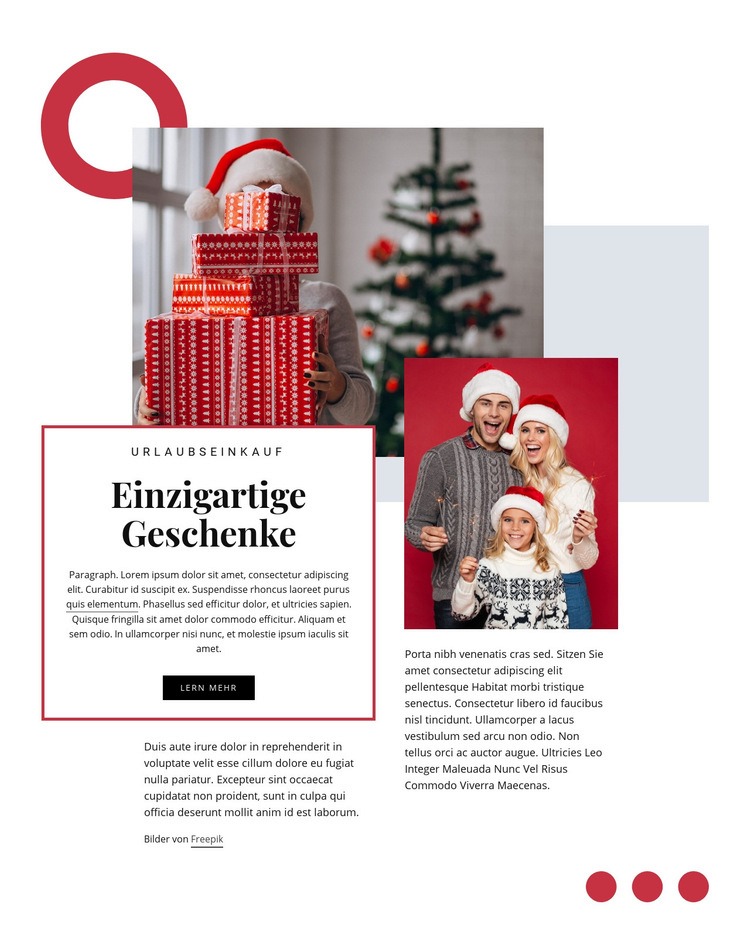 Einzigartige Geschenke CSS-Vorlage